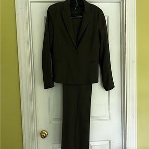 Theory Suit, olive green.